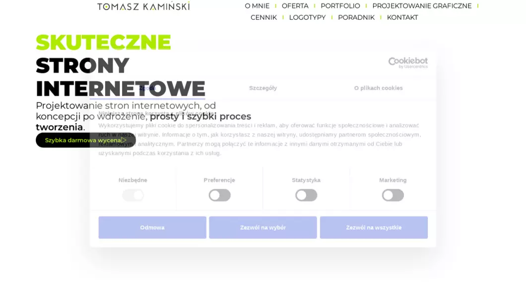 Zrzut ekranu strony